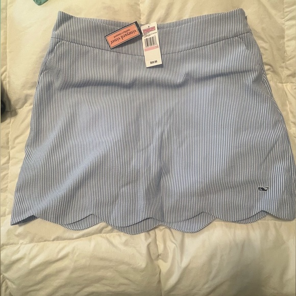 Vineyard Vines Seersucker Scalloped Edge Skort - Picture 1 of 4